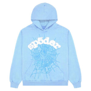 New Collection Sp5der Web Hoodie – Sky Blue